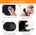 Aieve Black Appliance Slider, 16 Pcs Self Adhesive Appliances Sliders Countertop Caster Wheels, Kitchen Essentials Organization Home Must Have Gadgets