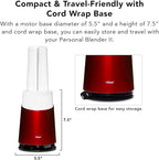 Tribest Mason Jar Ready Personal Blender 2 with Mason Jar Blending Mug, Red