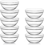 Sweejar 3.5 inch Small Glass Bowls Set, 5 oz Prep Bowls for Cooking, Small Bowls for Kitchen, Dessert Bowls for Ice Cream, 9 pack