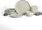 Stone Lain Mirella 16-Piece Dinnerware Set Stoneware, Borosilicate Glass, Beige