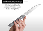 Misen Steak Knives Set of 4 - Precision Serrated Blades for Effortless Dining - German Stainless Steel - Superior Cuts with Four Steak Knives - Comfortable, Sleek Handles - Gray