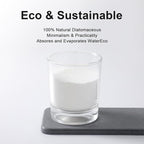 Water Absorbing Stone Tray for Sink | Quick Drying Diatomaceous Earth Coasters | Soap Dish Holder & Toothbrush Holder for Bathroom Counter | Hand Soap & Plant & Toiletries | Dark Grey 4-Pack