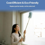 Replacement Handles Compatible with Swiffer Duster Refill, Swiffer Duster Extended Handle,Foldable & Extendable Dust Handle Only(White 5pcs)