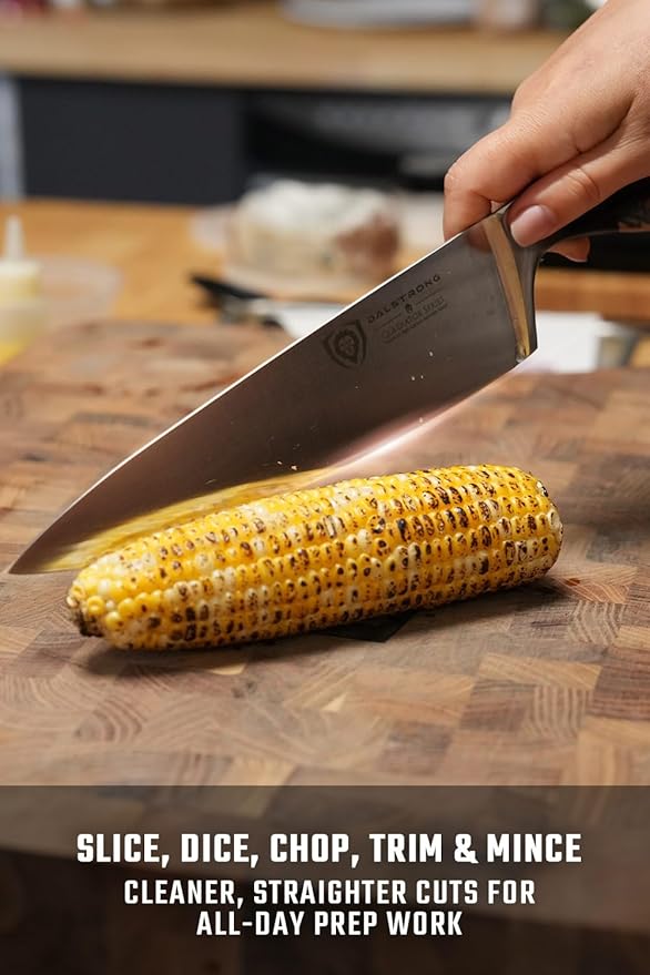 Dalstrong Chef Knife - 10 inch - Gladiator Series Elite - Forged High Carbon German Steel - Razor Sharp Kitchen Knife Gift - Full Tang - Black G10 Handle - Sheath Included - NSF Certified