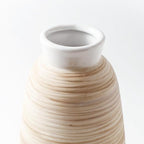 ALMA White Ceramic Vase 11 Inch Tall, Boho Vases for Tulips, Large Table Vase for Pampas Grass in Any Modern Home Decor, Kitchen Table Centerpiece, Shelf, Mantel Decor