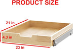 Wood Pull Out Cabinet Organizer 23" W x 21" D, Heavy-Duty Sliding Drawers for Inside Cabinets Storage and Organization for Kitchen, Pantry, Bathroom