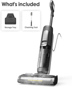 Tineco iFLOOR 5 Steam Wet Dry Vacuum All-in-one, Steam Mop Hardwood Floor Cleaner Great for Sticky Messes, 248℉ High-Temp Steam, Self-Cleaning with steam