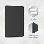 WEER Black Bathroom Mirror for Wall, 77X36 Inch Matte Black Mirror, Rectangular Black Metal Framed Vanity Mirror with Tempered Glass, Rounded Corner, Anti-Rust (Horizontal/Vertical)