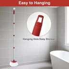 4 Section Stainless Spin Mop Replacement Handle for O Cedar Spin Mop Handle for Ocedar Spin Mop Handles Adjustable 30" to 58" Mop Stick Pole to Various Floor Clean, Universal Screw Joint (No Mop Head)