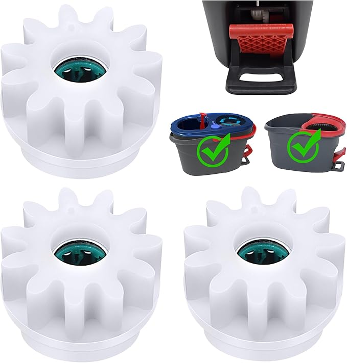 3 Pcs Easy Mop Pedal Broom Spin Replacement One Way Clutch Bearing Bucket Gear Sprockets Repair Compatiable with Oceda/Vilida and Market 90% Spin Mop System, Mop Gears (3 Pcs Bearing Bucket Gears)
