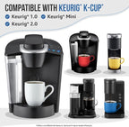 Keurig Compatible Cleaning Pods. 24 Rinse Pods Cleaner Kit. Eco Friendly, Removes Stale Coffee Residue & Stains. Keurig 1.0 & 2.0 Coffee Makers.