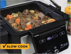 Foodgenie Gourmax Pro One Cooking Device - All-in-One Oven, Smokeless Grill, Air Fryer, Griddle, Cooker & More – 16 Preset Functions, Smart Temperature Control, Dual Surface, Dishwasher Safe, 1500W