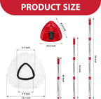 Spin Mop Replacement Set for O-Ceda EasyWring 1-Tank System, Includes 2 Mop Head Replacement, 1 Mop Handle (30-58in Adjustable 4-Section Pole), 1 Spin Mop Base