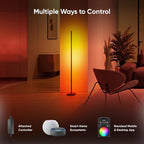 Nanoleaf Matter Smart Floor Lamp, LED Standing Lamps Work with Alexa, Music Sync Corner Lamp,16 Million Colors, 1700lm RGBTW Floor Lamp with Voice Control for Living Room, Ambient Lighting Bedroom