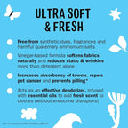 Molly’s Suds Fabric Softener Liquid for Sensitive Skin | Vinegar-Powered, Infused with Essential Oils | Fights Static, Reduces Wrinkles, Deodorizes | Peppermint, 50 Loads