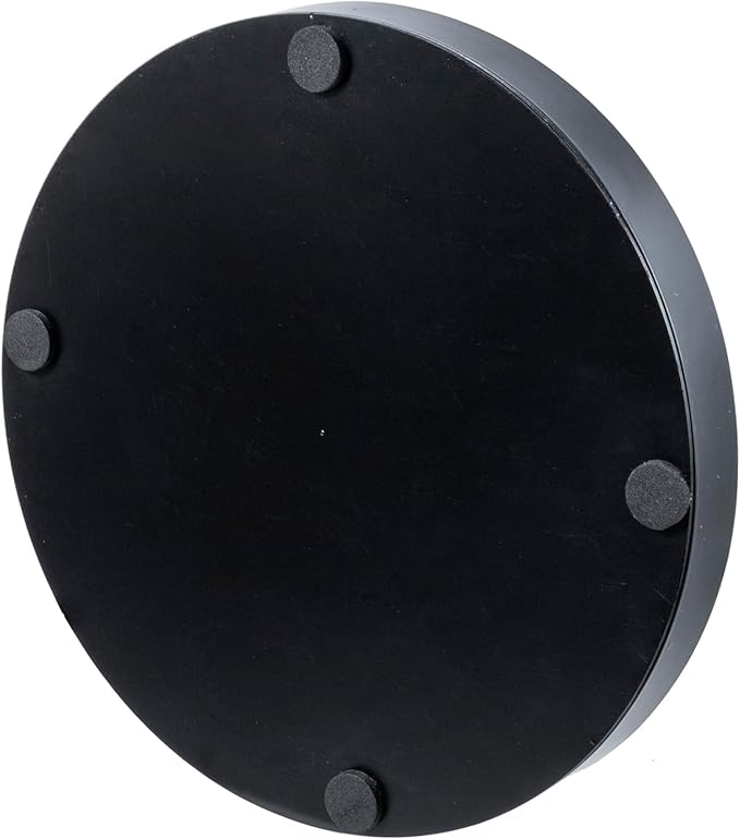 MyGift Black Resin Buddha Head Sculpture Zen Garden Miniature Landscape Set for Desk Decor, Includes 2 Tea Light Candle Holders, Decorative Pebble Rocks and Metal Yin Yang Shaped Design Display Tray