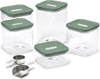 Caraway 14-Piece Glass Airtight Food Storage Containers with Lids – Non-Toxic, BPA-Free Kitchen Storage Containers – Stackable, Space-Saving Airtight Containers for Dry Goods and More - Sage