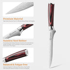 KEEMAKE Fillet Knife 6 Inch, Super Sharp Boning Knife High Carbon Stainless Steel Deboning Knives for Meat Cutting, Fish Knive with Ergonomic Pakkawood Handle with Gift Box