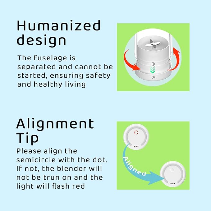 Asa Vea Portable Blender, Mini Blender for Smoothies and Shakes with 4 Blades, 11 Oz Personal Size Blender with Travel Lid and USB Rechargeable for Kitchen, Office, Gym (Pink)