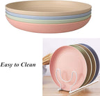 Wheat Straw Plates Lightweight Unbreakable Dinner Dishes Plates Set Dishwasher & Microwave Safe (Extra Large 8 Pack 10')