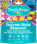 Enzyme Laundry Stain Remover - Natural Laundry Detergent Booster for Blood, Grass, Pet Urine & Odor - Biological Washing Powder for Clothes, Couch Fabric (50 Scoops)