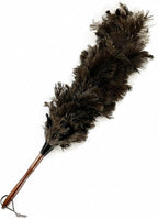 Soft Ostrich Feather Duster, 24-26" with Wood Handle - Perfect for Dusting Delicate Surfaces