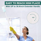 KeFanta Heavy Duty Duster Handles Replacement Compatible with Swiffer Duster Refills, Extendable Handle, Adjustable Length (1Pcs)