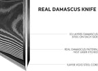 Damascus Knife Set 3 PCS: Ultra-Sharp Professional Chef Knife Set, Japanese Kitchen Knives with VG10 Steel Core, Full Tang Resin Handle, Elegant Box