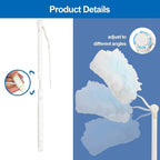 Replacement Handles Compatible with Swiffer Duster Refill, Swiffer Duster Extended Handle,Foldable & Extendable Dust Handle Only(White 5pcs)