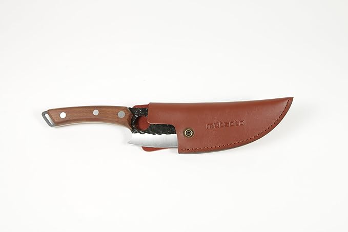 Matsato Chef Knife with Premium Leather Sheath – Japanese Steel Kitchen Knife for Home & Cooking, Christmas Gift Set for Men or Women, Kitchen Gift for Chefs