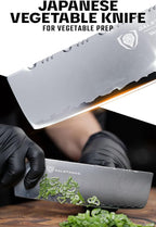 Dalstrong Nakiri Knife - 7 inch - Valhalla Series - 9CR18MOV High Carbon Steel - Vegetable Kitchen Knife - Celestial Resin & Wood Handle - Razor Sharp Asian Knife Gift- w/Sheath