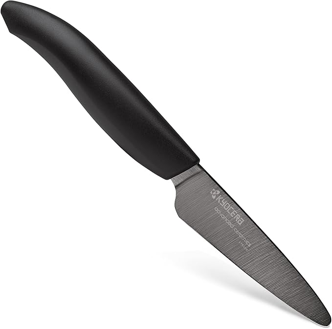 Kyocera Revolution 3pc ceramic knife set, 6", 5" and 3", Black