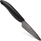 Kyocera Revolution 3pc ceramic knife set, 6", 5" and 3", Black