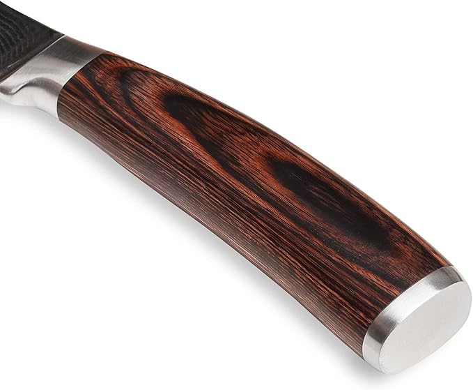 Wakoli EDIB 4-Piece Steak Knife Set – Dining Knives | Genuine Damascus Steel Blades with VG10 Core | Ergonomic Pakkawood Handles | Premium Steak Cutlery in Wooden Gift Box