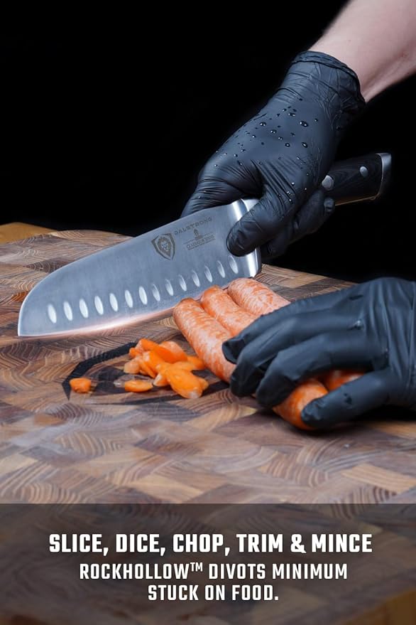 Dalstrong Santoku Knife - 7 inch - Gladiator Series ELITE - High Carbon German Steel - Sheath Included - Razor Sharp Kitchen Knife - Asian Vegetable Knife - NSF Certified