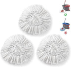 BonusLife 3-Pack Mop Head for O-Ceda EasyWrin Spin Mop Refill 1-Tank System Only Easy Cleaning Microfiber Replacement