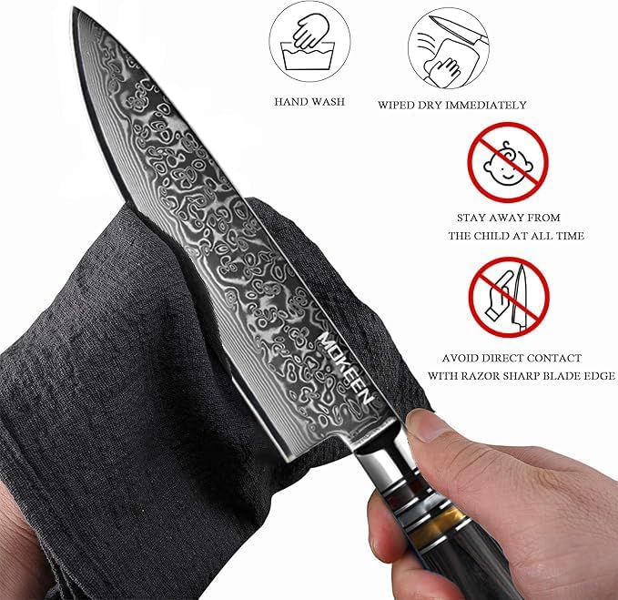 Chef Knife 8 Inch, Professional Kitchen Knife 67 Layers VG10 Damascus Cutting Knife Chopping for Home Kitchen Wood Handle, Full Tang, Gift Box