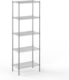 18" Deep x 30" Wide x 86" Height Wire Shelving Kit | 5-Tier | NSF Commercial Storage Rack Unit