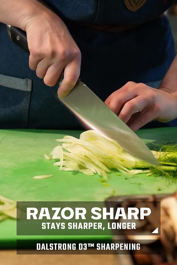 Dalstrong Chef Knife - 10 inch - Gladiator Series Elite - Forged High Carbon German Steel - Razor Sharp Kitchen Knife Gift - Full Tang - Black G10 Handle - Sheath Included - NSF Certified