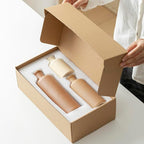 Modern Ceramic Vase Set of 3, Neutral Colors, Decorative Bottles for Home, Earth Tone Farmhouse Rustic Decor (Coffee Mix)