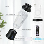 Personal Blender Wireless 24oz Cordless Mini 360 Watt Portable Blender-for Smoothies Freshly Squeezed Juices 6000mAh Self Cleaning and BPA Free Portable Juicer with 6 Sharp Blade Carbon Black