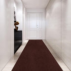 Custom Size Backed Non-Slip Area Rugs Runner, Easy Clean, Waterproof Runner Rugs for Hallway Entryway, Kitchen, Laundry, 3FT x 10FT, Brown