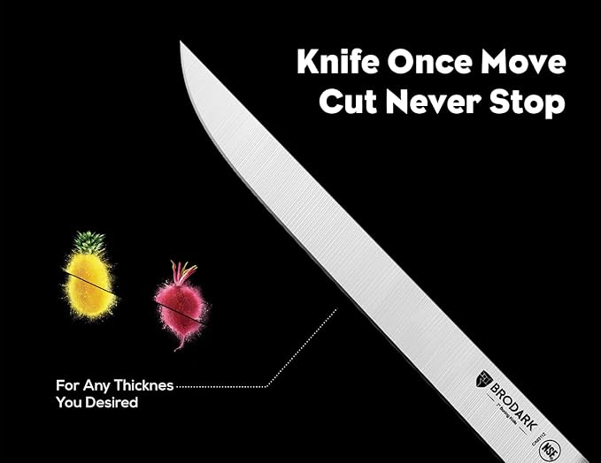 BRODARK Boning Knife - 7" Deboning Knife for Meat Cutting - High Carbon Stainless Steel, One Piece Design Fillet Knives - NSF Certified, Shark Series
