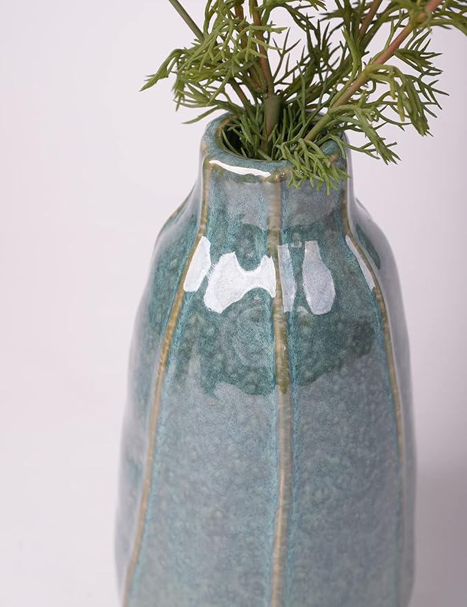 HAUCOZE Ceramic Decorative Vase Modern Decor Statue Table Centerpiece Sculpture Gifts 8.3inch