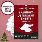 Laundry Detergent Sheets - Pre-Measured Laundry Sheets - Powerful Stain Removal - Gentle on Skin & Fabrics - Works in All Washers - Convenient. (Christmas Spice - 80 Sheet Pack)