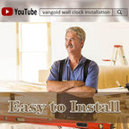 VANGOLD Large Wall Clocks for Living Room Decor, Decorative Wall Clocks Battery Operated (Black Wall Decor)