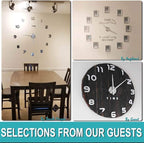 VANGOLD Frameless DIY Wall Clock 3D Mirror Wall Clock Large Mute Wall Stickers for Living Room Bedroom Home Decorations