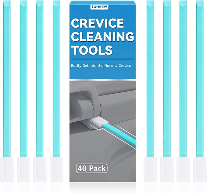 40pcs Crevice Cleaning Brush Tool, Disposable Toilet Brush for Toilet Seat Gaps, Crack and Crevice Cleaner Tools, Blue
