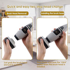 10 in 1 Electric Spin Scrubber, Bathroom Electric Cleaning Brush 10 Replacement Head, Cordless Shower Cleaning Brush with Extension Arm, IPX7 Waterproof Electric Scrubber, LED Screen