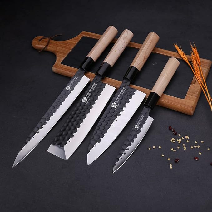 WILDMOK Left Handed Sushi Sashimi Knife 10 Inch with German Stainless Steel Yanagiba Chef Kitchen Knives for Left Handed Cutting Sushi, Fish Filleting & Slicing Vegetable
